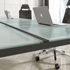 ROCADA Embellecedor 160 Cm Mesa Tablero Cristal 2201 Antracita