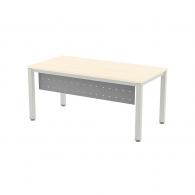 Rocada faldón metálico blanca/total para mesa 140cm. gris aluminio