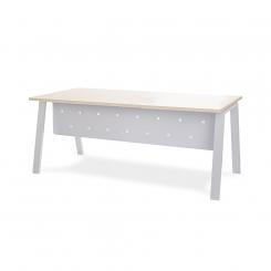 Rocada faldón metálico blanca/total para mesa 180cm. blanco