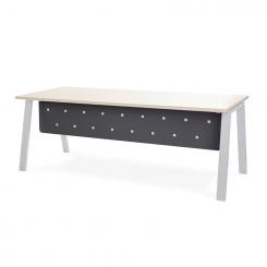 Rocada faldón metálico blanca/total para mesa 200cm. antracita