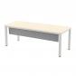 Rocada faldón metálico blanca/total para mesa 200cm. gris aluminio