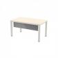 ROCADA Faldón Metálico Executive Para Mesa 140Cm. Plata