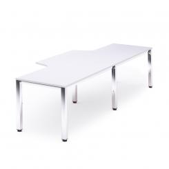 ROCADA Kit Executive Mesa L Doble 360X110X80 Cromado/Blanco