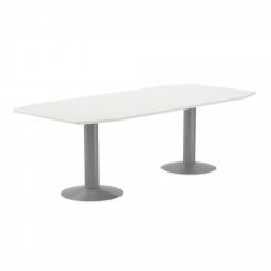 Rocada mesa de reuniones 220x100x72cm. color: pata metálica gris / tablero blanco