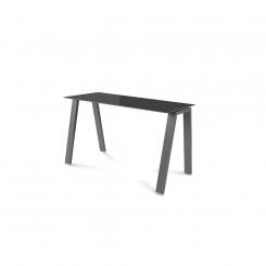 ROCADA Kit Mesa Blanca 120X60 Antracita / Cristal Negro