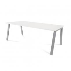 ROCADA Kit Mesa Blanca 200X100 Aluminio/Blanco