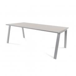 ROCADA Kit Mesa Blanca 200X100 Aluminio/ Gris