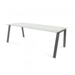 ROCADA Kit Mesa Blanca 200X100 Antracita/ Cristal