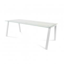 ROCADA Kit Mesa Blanca 200X100 Blanco/ Cristal