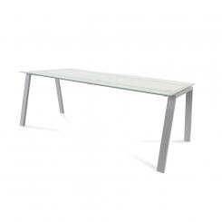 ROCADA Kit Mesa Blanca 200X80 Aluminio/ Cristal