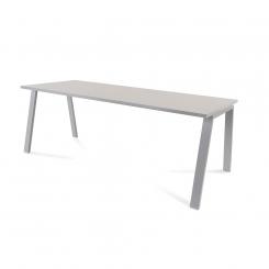 ROCADA Kit Mesa Blanca 200X80 Aluminio/ Gris