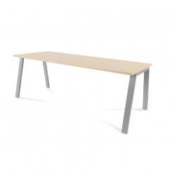 ROCADA Kit Mesa Blanca 200X80 Aluminio/ Haya