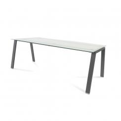 ROCADA Kit Mesa Blanca 200X80 Antracita/ Cristal