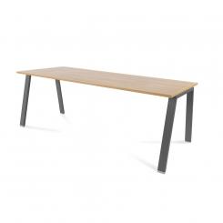 ROCADA Kit Mesa Blanca 200X80 Antracita/ Roble