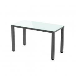 ROCADA Kit Mesa Executive 120X60 Cromado / Cristal Blanco