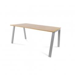 ROCADA Kit Mesa Serie Blanca 160X80 Aluminio / Roble