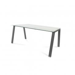 ROCADA Kit Mesa Serie Blanca 160X80 Antracita/ Roble