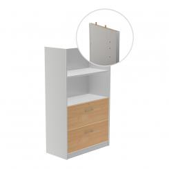 ROCADA Kit Store 156X90X45 Estructura Aluminio/Frontales Roble Sin Tapa