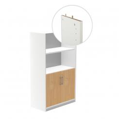 ROCADA Kit Store 156X90X45 Estructura Aluminio/Puertas Roble Sin Tapa