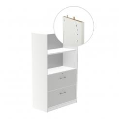 ROCADA Kit Store 156X90X45 Estructura Blanca/Frontales Gris Sin Tapa