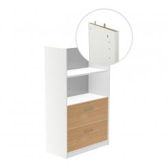 ROCADA Kit Store 156X90X45 Estructura Blanca/Frontales Roble Sin Tapa