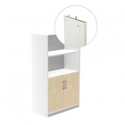 ROCADA Kit Store 156X90X45 Estructura Blanca/Puertas Haya Sin Tapa