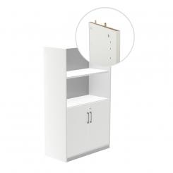 ROCADA Kit Store 156X90X45 Estructura Blanca/Puertas Roble Sin Tapa