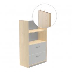 ROCADA Kit Store 156X90X45 Estructura Haya/Frontales Gris Sin Tapa