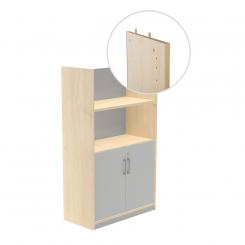 ROCADA Kit Store 156X90X45 Estructura Haya/Puertas Gris Sin Tapa