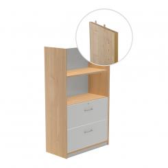 ROCADA Kit Store 156X90X45 Estructura Roble/Frontales Gris Sin Tapa