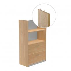 ROCADA Kit Store 156X90X45 Estructura Roble/Frontales Roble Sin Tapa