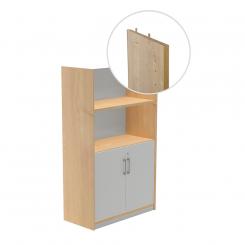 ROCADA Kit Store 156X90X45 Estructura Roble/Puertas Gris Sin Tapa