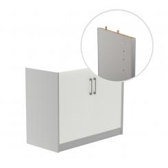 ROCADA Kit Store 78X90X45 Estructura Aluminio/Puertas Blanco Sin Tapa