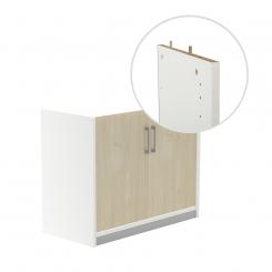 ROCADA Kit Store 78X90X45 Estructura Blanca/Puertas Roble Sin Tapa
