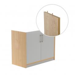 ROCADA Kit Store 78X90X45 Estructura Roble/Puertas Gris Sin Tapa
