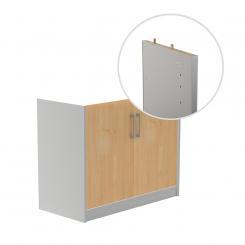 ROCADA Kit Store 84X90X45 Estructura Aluminio/Puertas Roble Sin Tapa
