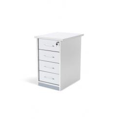Rocada cajonera buck 4 cajones. laterales blanco / techo + frente   blanco
