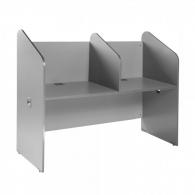 Rocada mesa call center doble aluminio / gris. medidas 166x132x65cm ( largo x alto x profundidad)