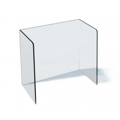 ROCADA Mampara De Metacrilato De Sobremesa En Forma De U Para Pupitre Pie Metálico 60X55-67X36Cm (5Mm De Grosor). Incluye 4 Unidades.