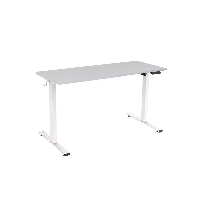 rocada-mesa-140x80cm-regulable-en-altura-electricamente-con-2-telescopicos-estructura-blanca-tablero-gris