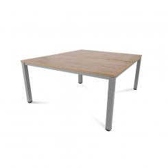 Rocada mesa de oficina doble serie executive 160x163 aluminio/ roble
