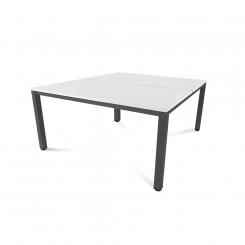 Rocada mesa de oficina doble serie executive 160x163 antracita / blanco