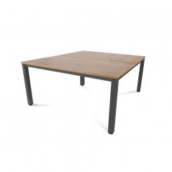 Rocada mesa de oficina doble serie executive 160x163 antracita/ roble