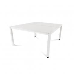 Rocada mesa de oficina doble serie executive 160x163 blanco / blanco