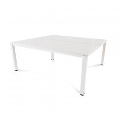 Rocada mesa de oficina doble serie executive 180x163 blanco / blanco