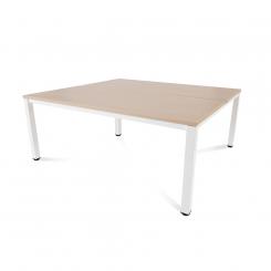 Rocada mesa de oficina doble serie executive 180x163 blanco / haya. DISPONIBLE EN DISTINTOS ACABADOS. CONSÚLTANOS TODAS LAS OPCIONES DISPONIBLES.