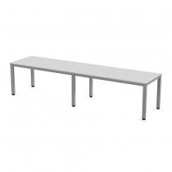 Rocada mesa de oficina doble serie executive (2  puestos) 360x80 aluminio / gris