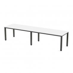 Rocada mesa de oficina doble serie executive (2  puestos) 360x80 antracita / blanco