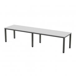 Rocada mesa de oficina doble serie executive (2  puestos) 360x80 antracita / gris