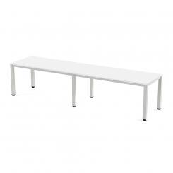 Rocada mesa de oficina doble serie executive (2  puestos) 360x80 blanco / blanco